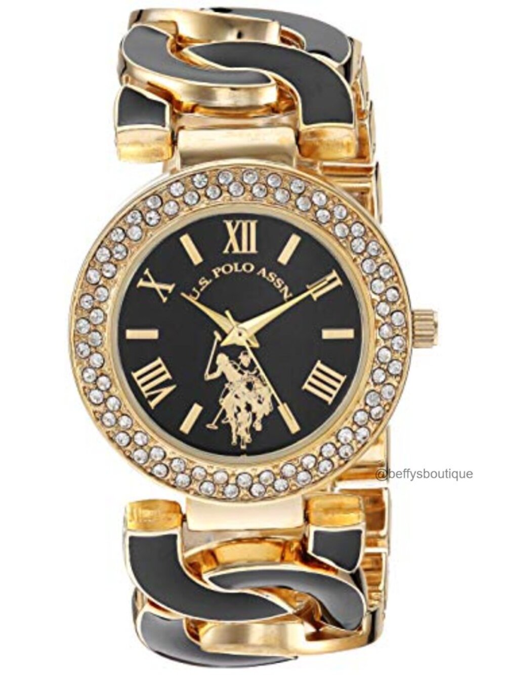 Women's Quartz Watch Water Resistant Crystal Accent Round Case